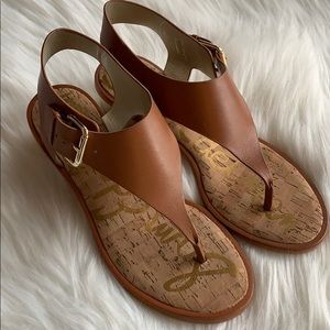 New Sam Edelman brown leather sandals